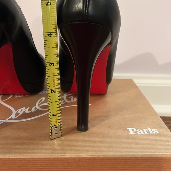 Christian Louboutin Black Bruges Platform Heel size 37 - Picture 8 of 17